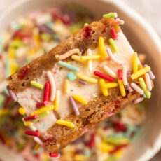 a sprinkle laced ice cream sandwich